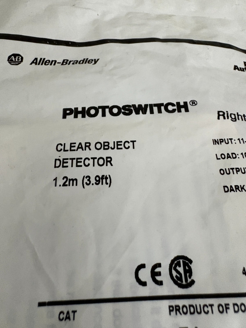 ALLEN BRADLEY RIGHTSIGHT PHOTOSWITCH 42EF-C2KBA-FA C