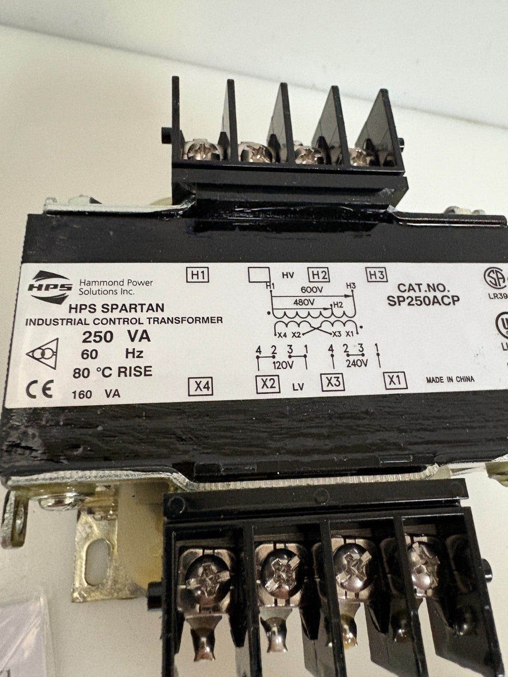 HAMMOND POWER SOLUTIONS HPS SPARTAN CONTROL TRANSFORMER SP250ACP