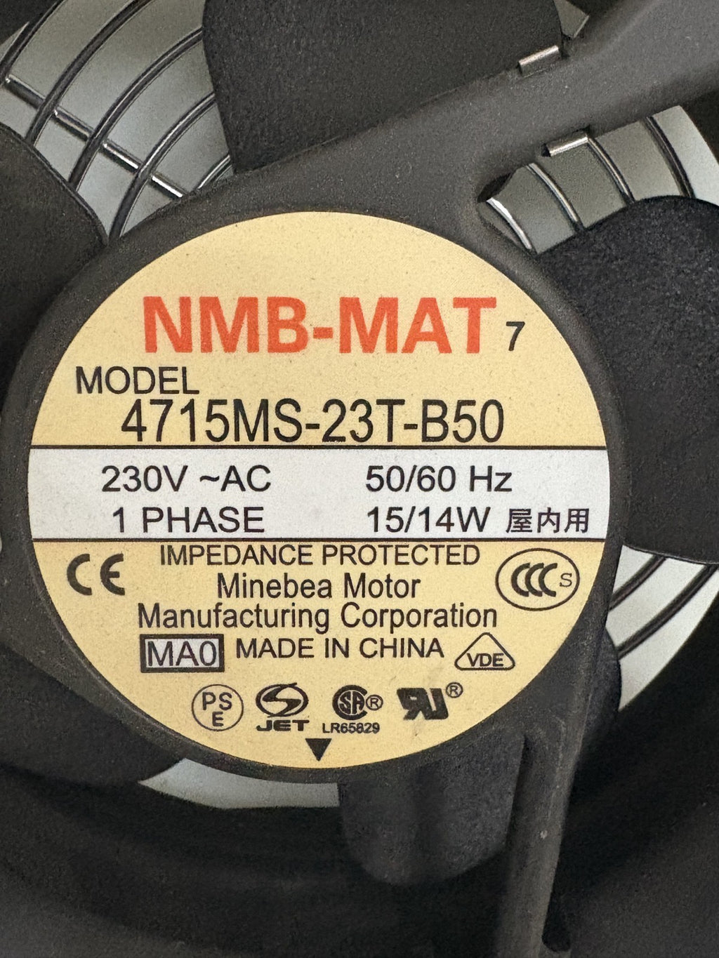 LOT OF 2 NMB-MAT AXIAL FAN 4715MS-23T-B50