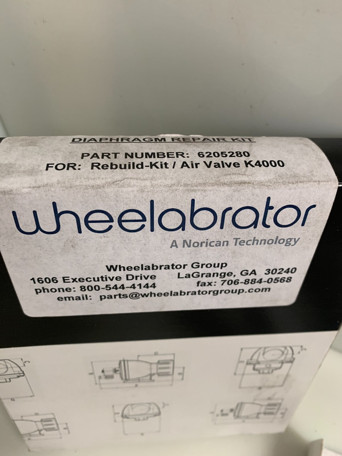 NORICAN WHEELABRATOR REBUILD-KIT / AIR VALVE K4000 6205280