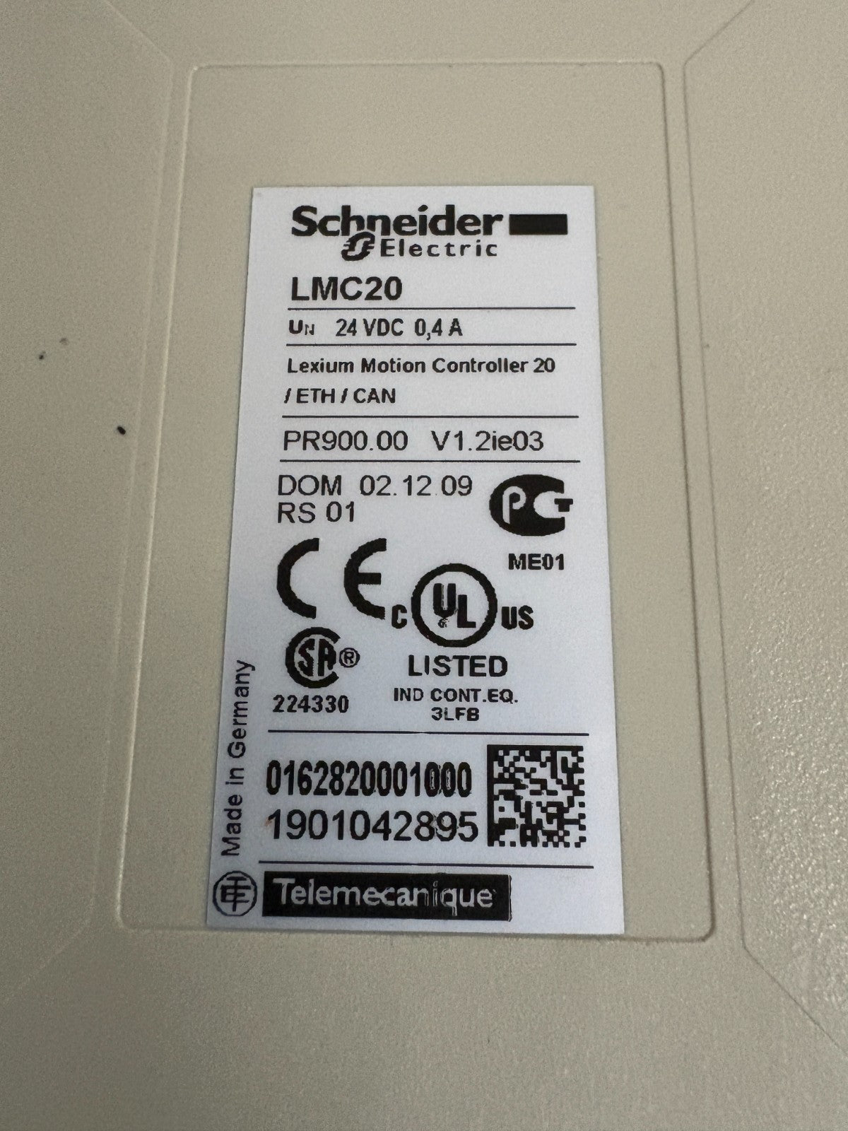 SCHNEIDER LEXIUM MOTION CONTROLLER LMC20