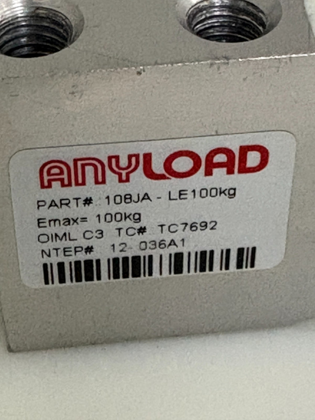 SCANPRO ANYLOAD LOAD CELL 100KG FOR TNS4050 SCALE MODEL 108JA