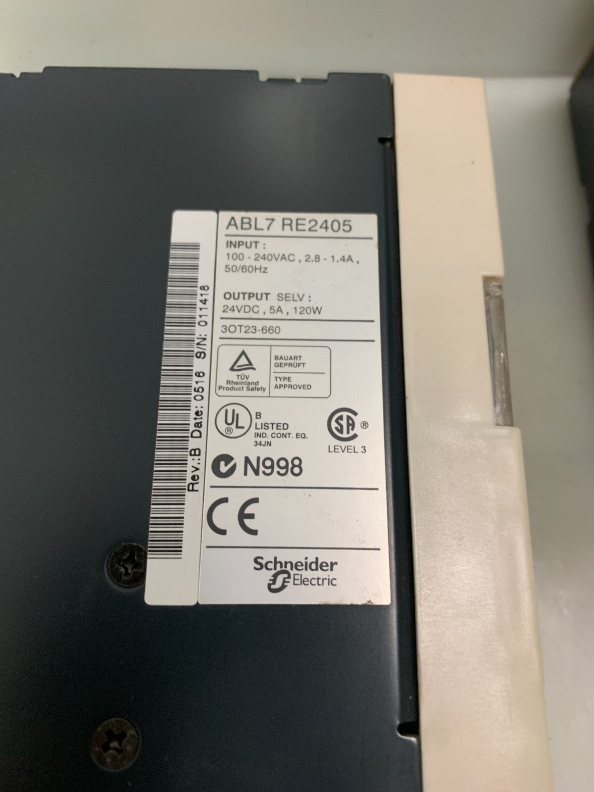 TELEMECANIQUE ABL7 RE2405 100/240VAC 2.8/1.4A POWER SUPPLY