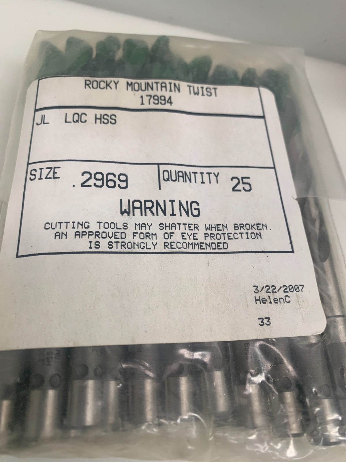 US TOOL  Grinding Drill Bit    Size 2969   BA15815  (Lot of 5 Bags of 25)
