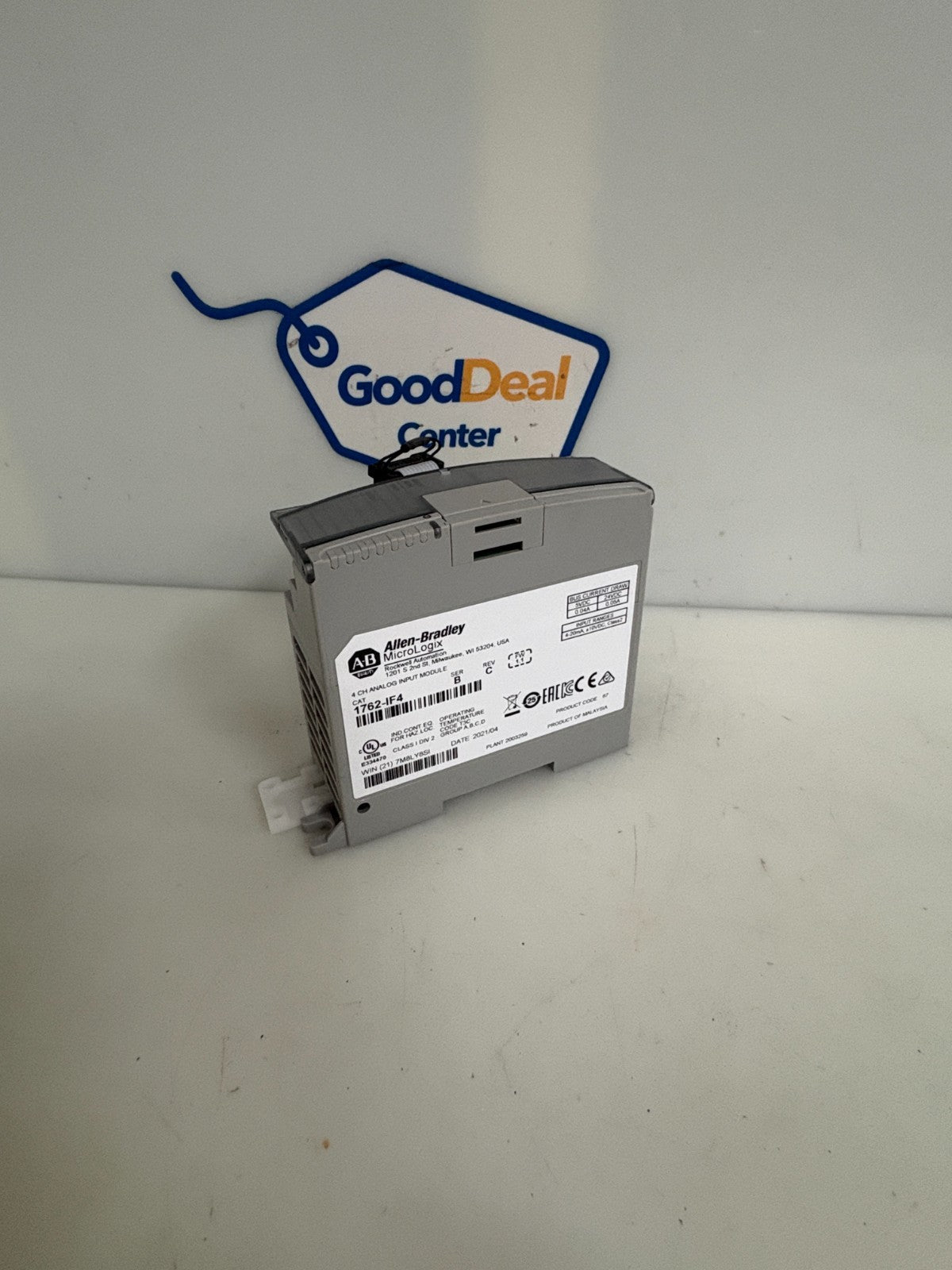 ALLEN BRADLEY MICROLOGIX 4 CH ANALOG INPUT MODULE 1762-IF4 SER B REVC