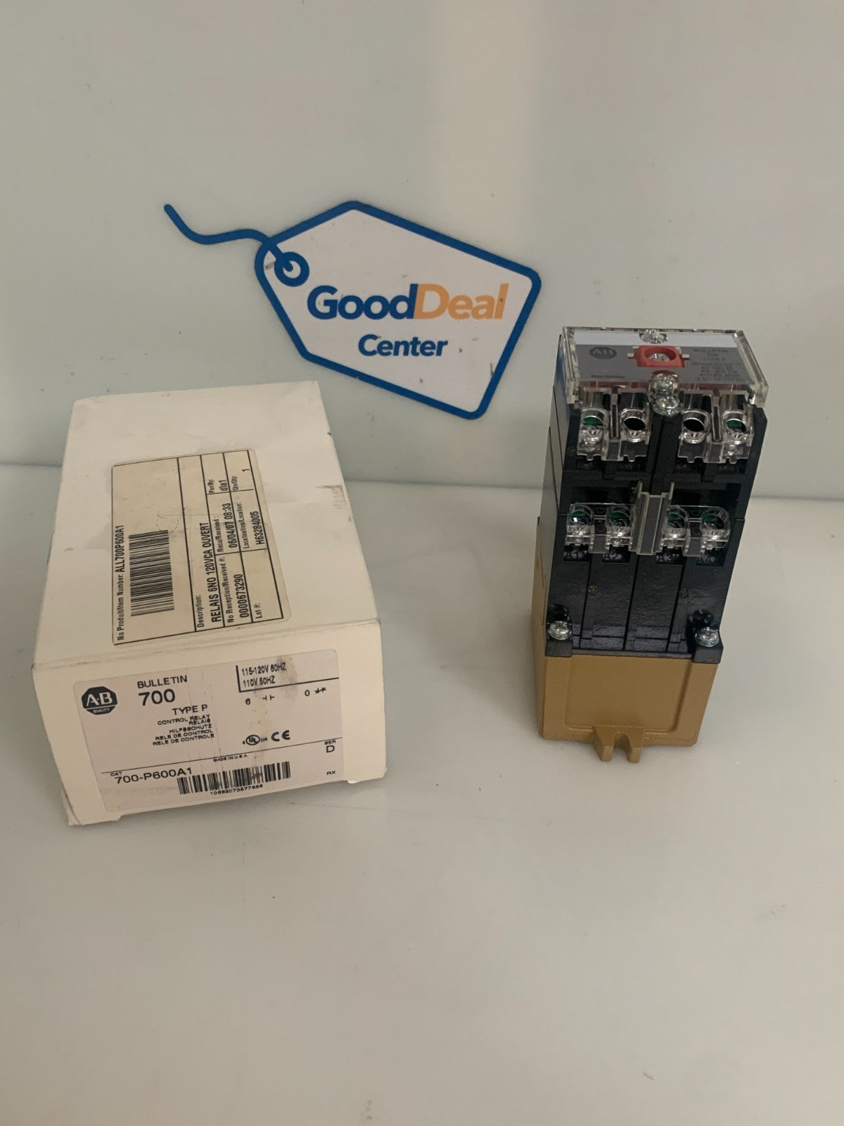 ALLEN BRADLEY CONTROL RELAY TYPE D 700-P600A1 SER D0