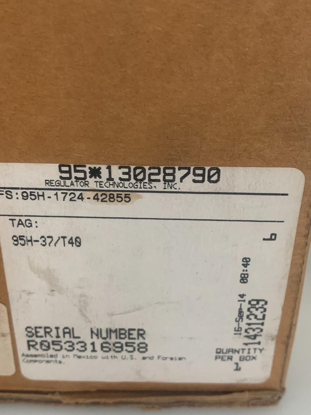 FISHER PRESSURE REGULATOR M95H-37/1403