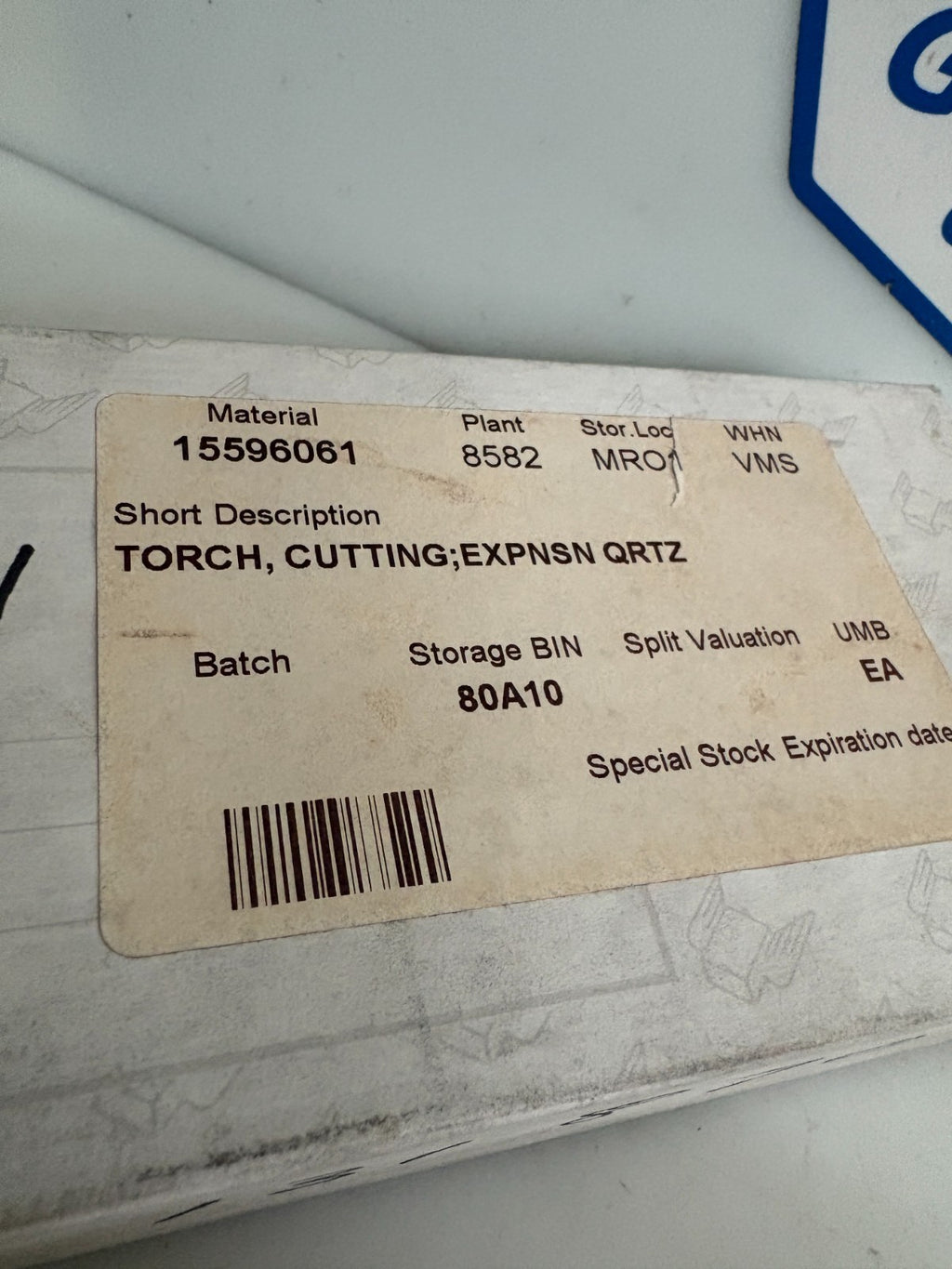 PERKIN ELMER CUTTING EXPANSION QUARTZ TORCH 15596061