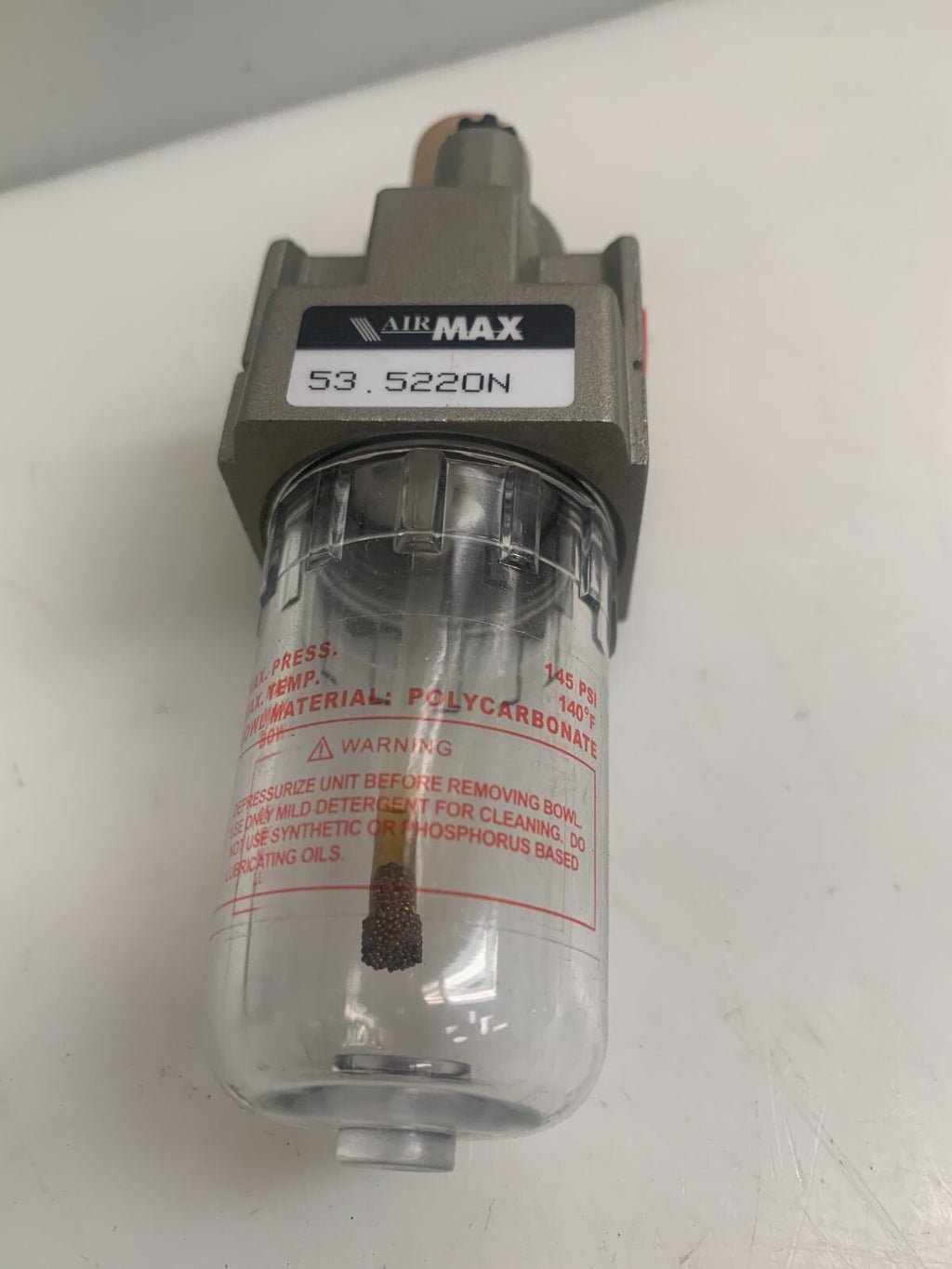 Air Max Lubricator Poly Bowl 53.5220N New in Box