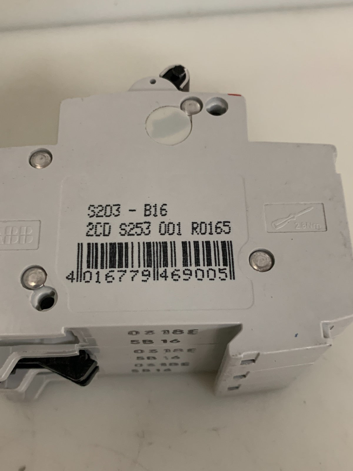 LOT OF 2  ABB CIRCUIT BREAKER S203-B16
