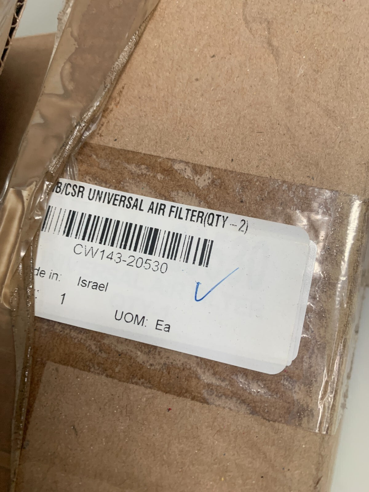 HP SCITEX CMB/CSR UNIVERSAL AIR FILTER CW143-20530 (2 IN PACK) NEW IN BOX2