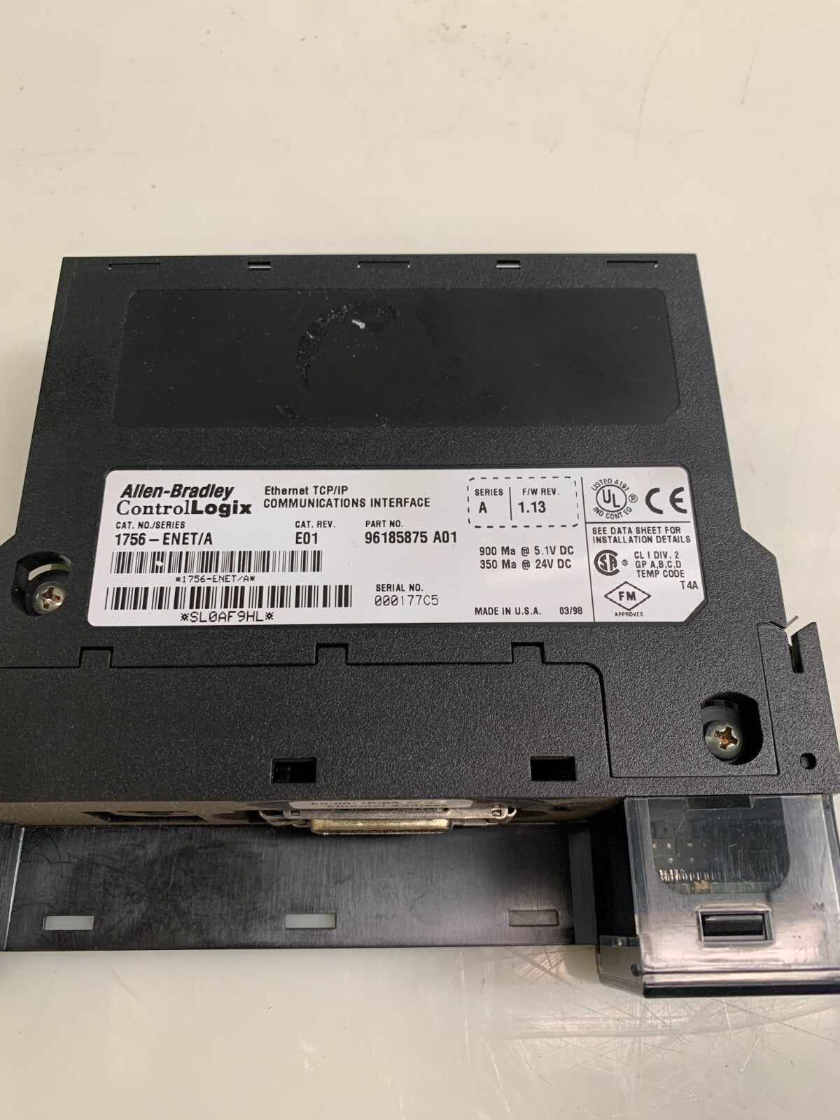 ALLEN BRADLEY / Logix   1756-ENET/A  PLC Module  E012