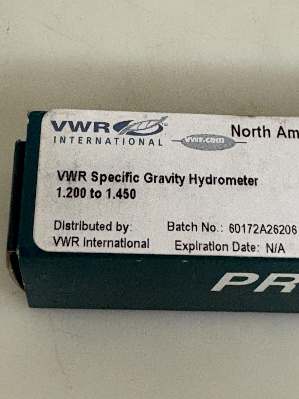 LOT OF 3 VWR PRECISION HYDROMETER 1.2-1.45