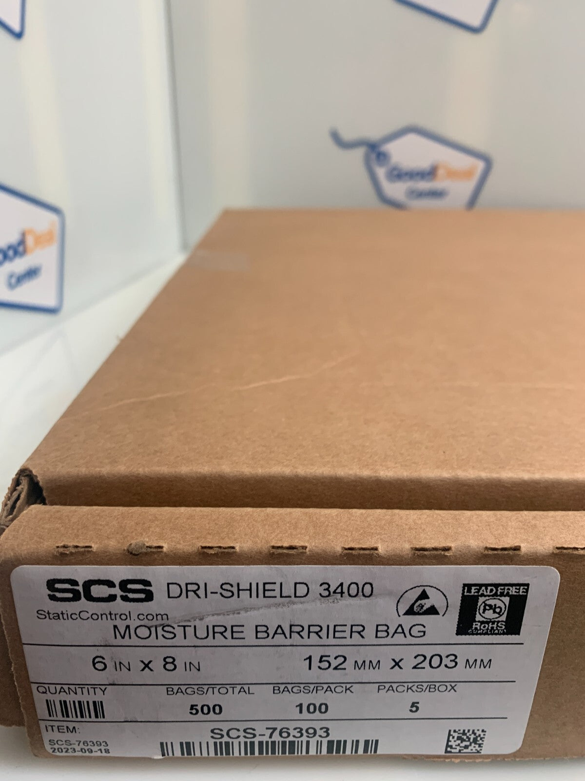 SCS DRI-SHIELD 3400 6"X8" MOISTURE BARRIER BAGS 500 PACK SCS-76393