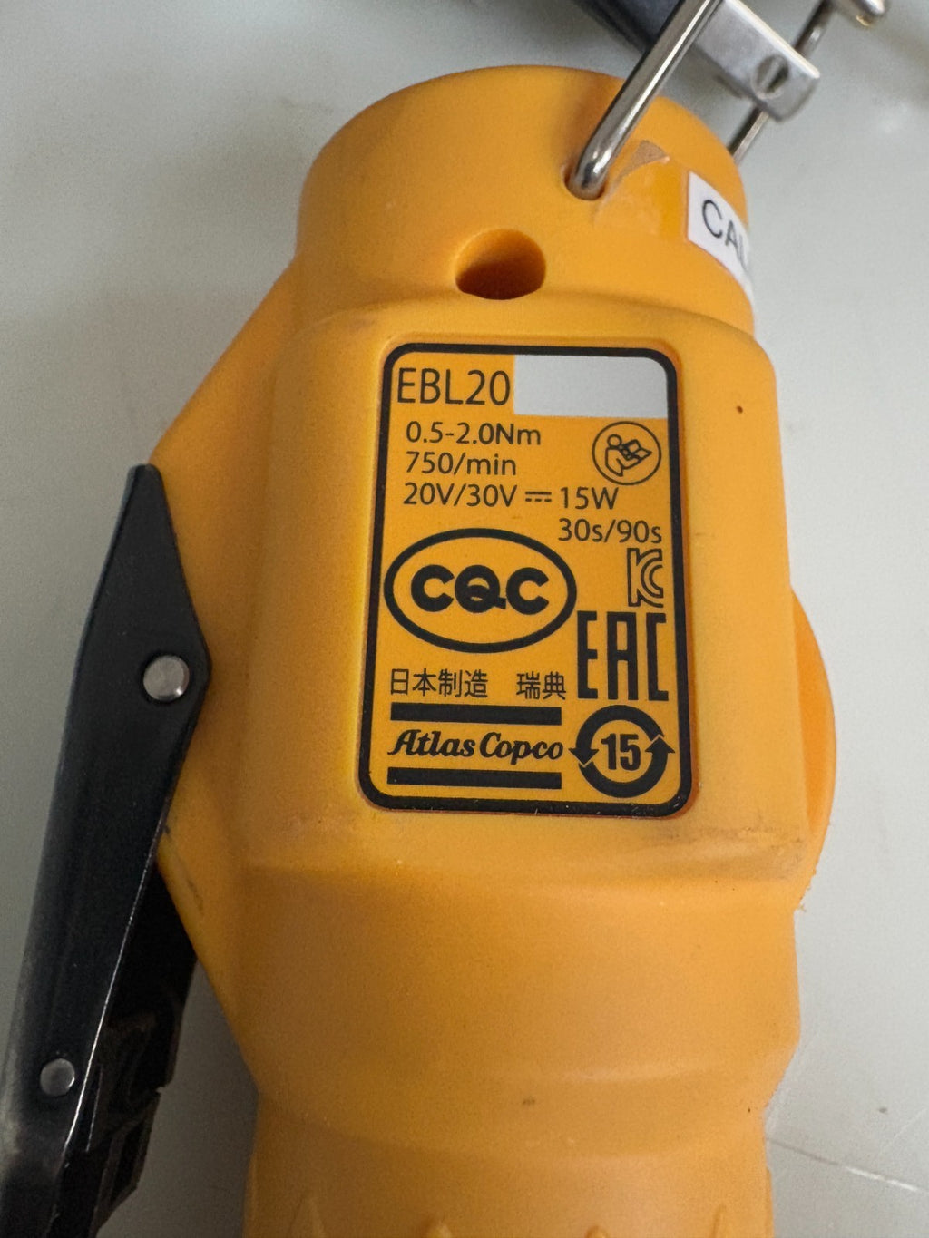 ATLAS COPCO ELECTRIC CLUTCH SCREW DRIVER EBL20 W/EBL DRIVE PLUS POWER SUPPLY1