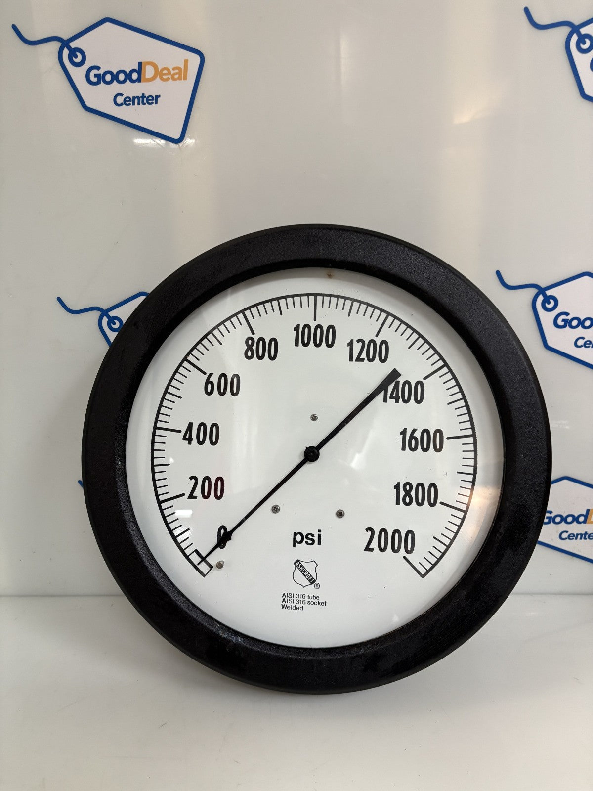 ASHCROFT GENERAL SERVICE GAUGE 12" 0-2000 PSI 12-1010-8-026-200