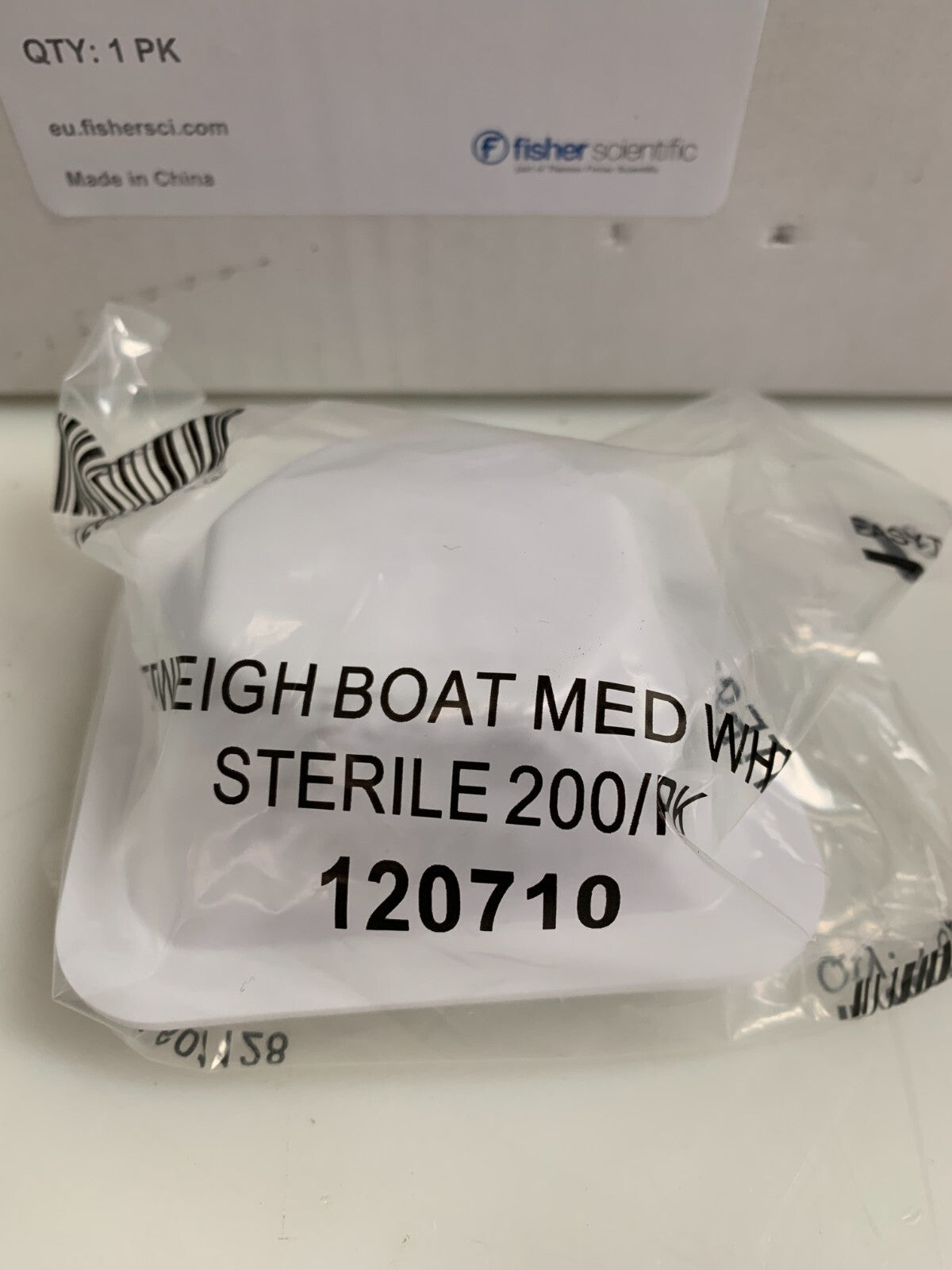 FISHERBRAND STERILE WEIGH BOAT #01-549-750 200/BOX