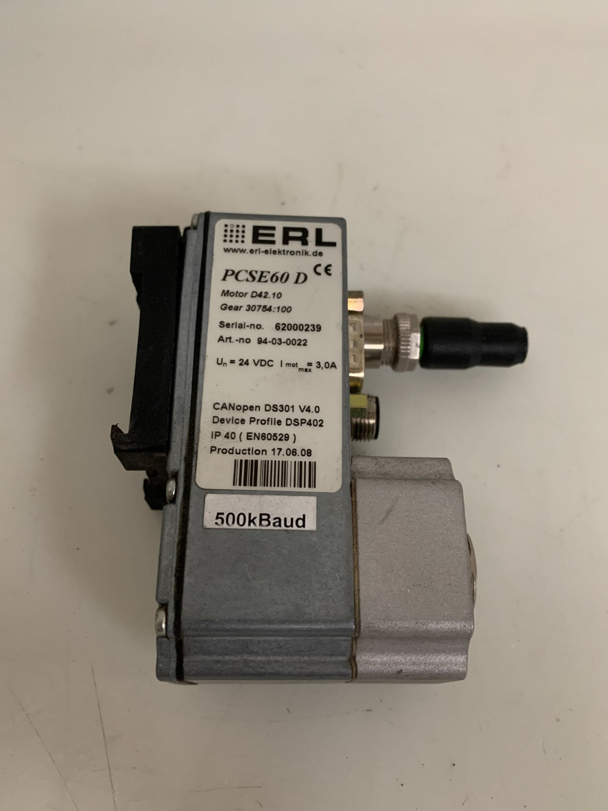 ERL PCSE60D MOTOR 94-03-0022 W/TRANSMITTER2