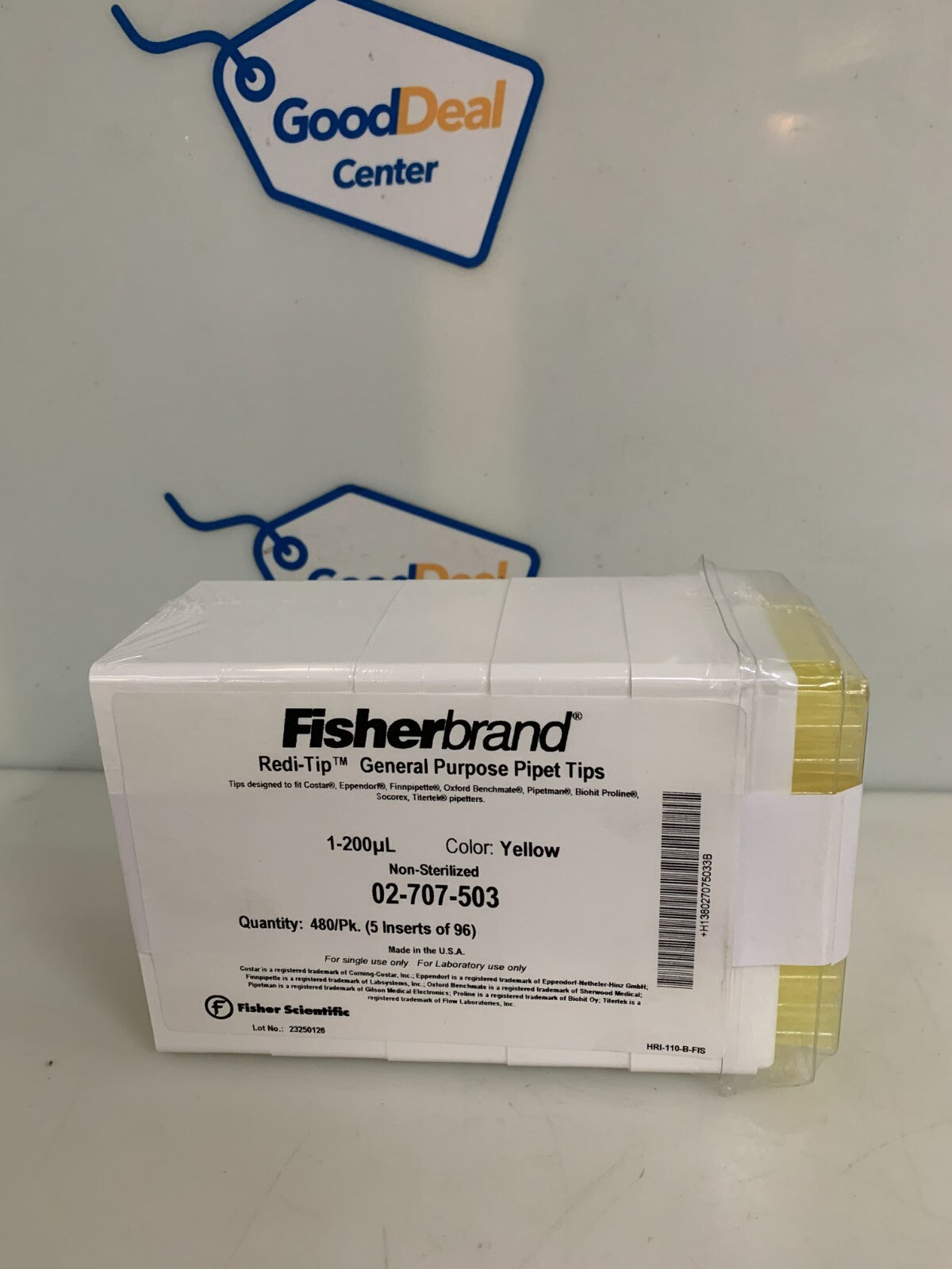 FISHERBRAND 200 uL YELLOW 480/PK #02-707-503