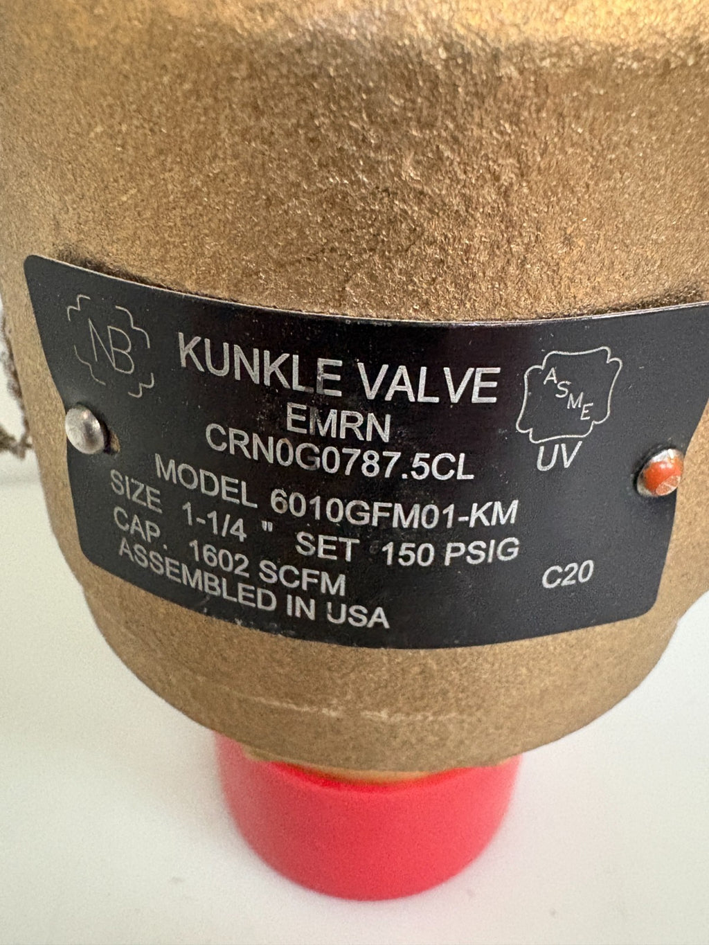 KUNKLE 1 1/4" STEAM VALVE EMRN 150 PSI 6010GFM01-KM1