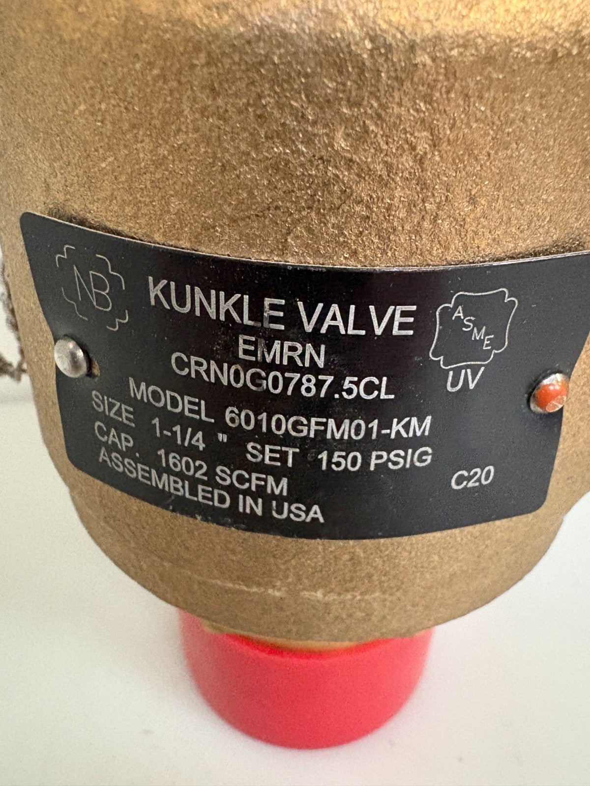 KUNKLE 1 1/4" STEAM VALVE EMRN 150 PSI 6010GFM01-KM1