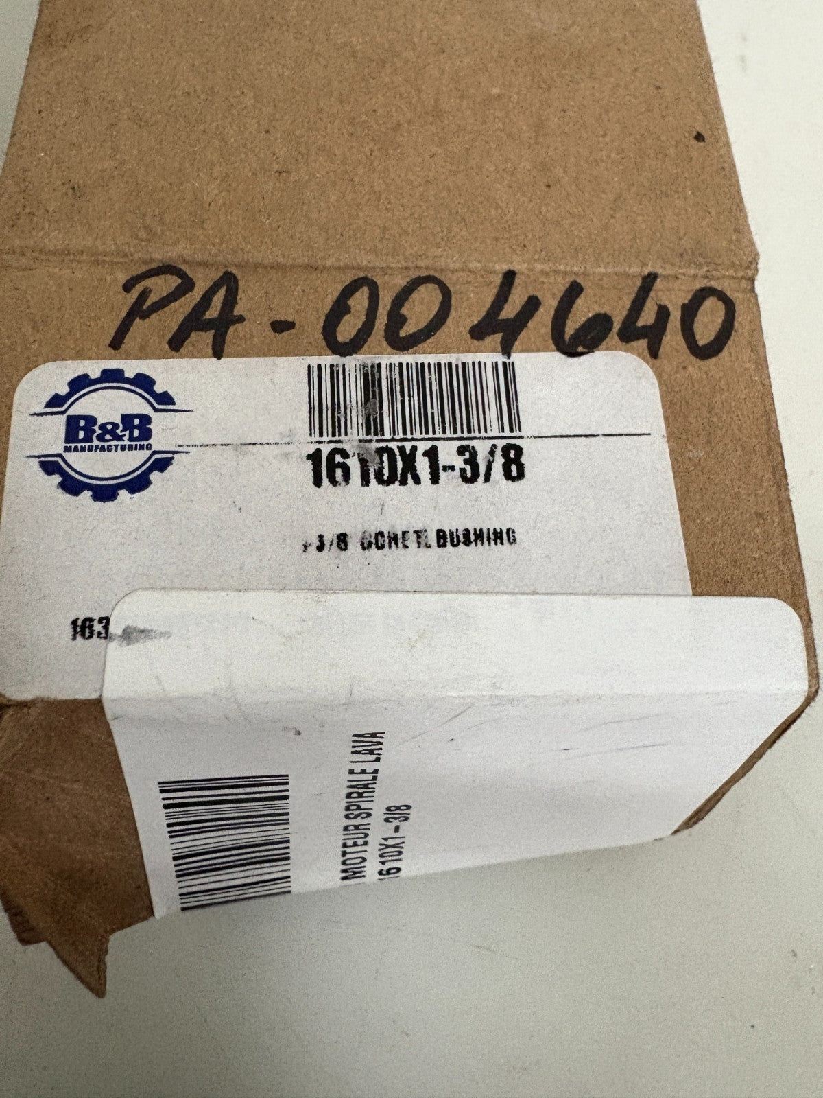 LOT OF 2 B&B TAPER LOCK BUSHING 1610X1-3/82
