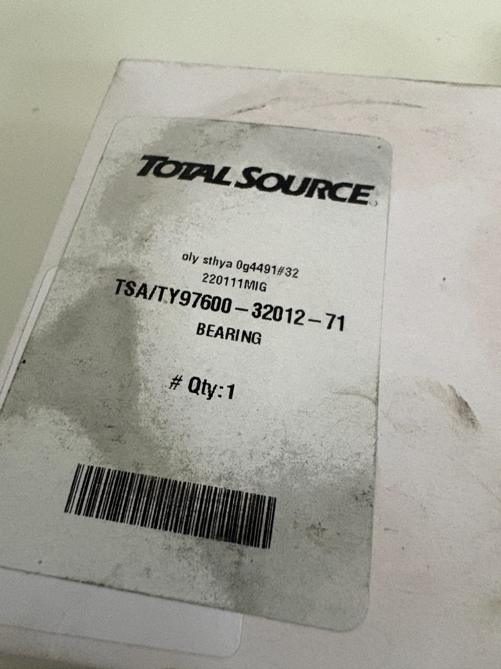 TOTAL SOURCE TOYOTA BEARING TSA/TY97600-32012-712