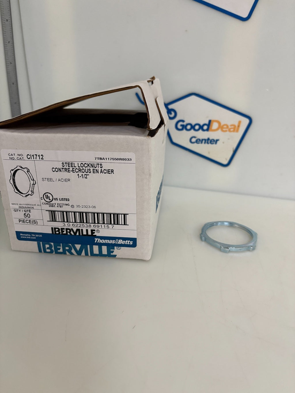 ABB THOMAS & BETTS 1 1/2 STEEL LOCKNUTS CI1712 50 PER BOX0
