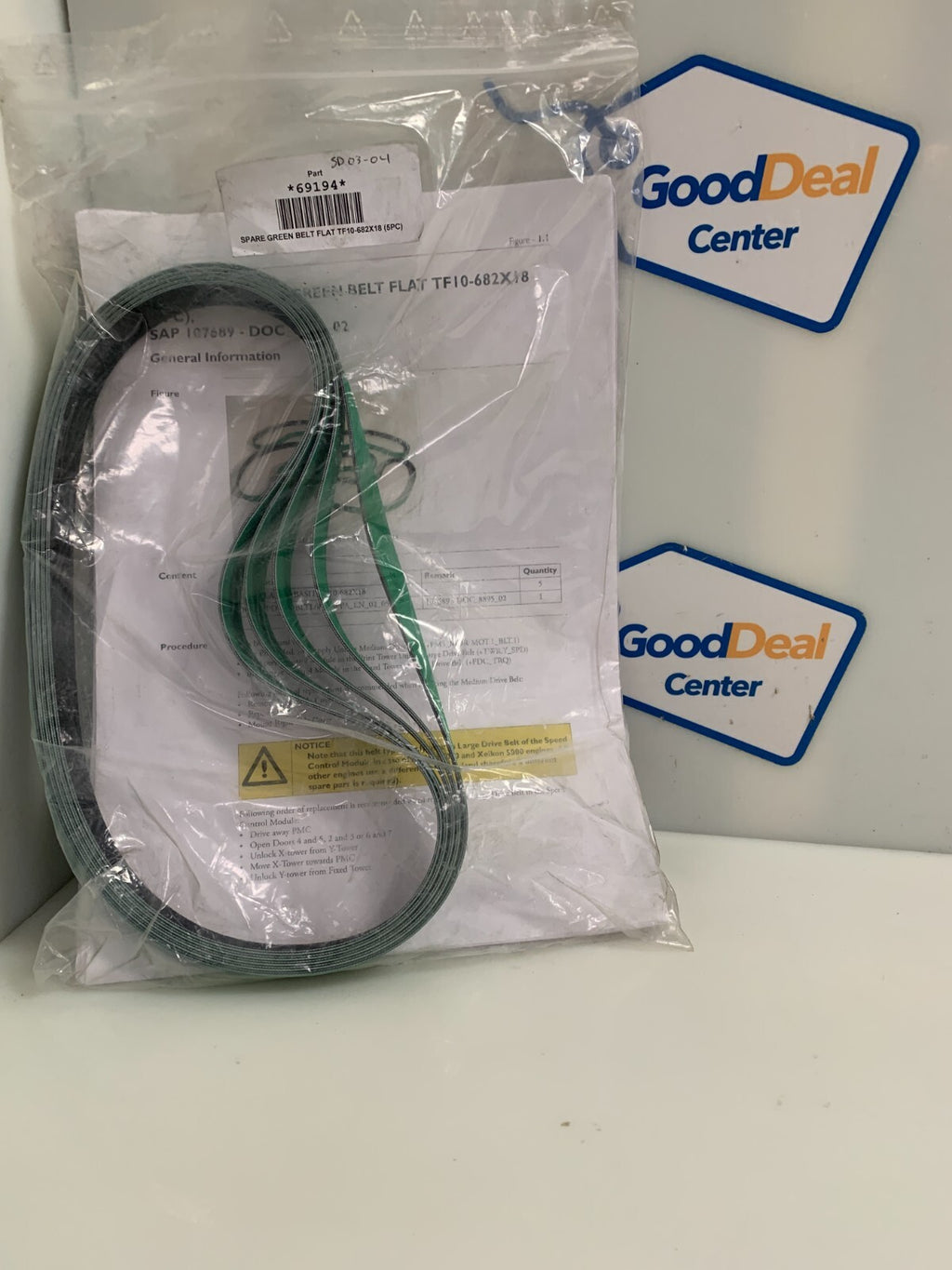 XEIKON TF10-662X18 GREEN FLAT BELT #69194 5 PER BAG