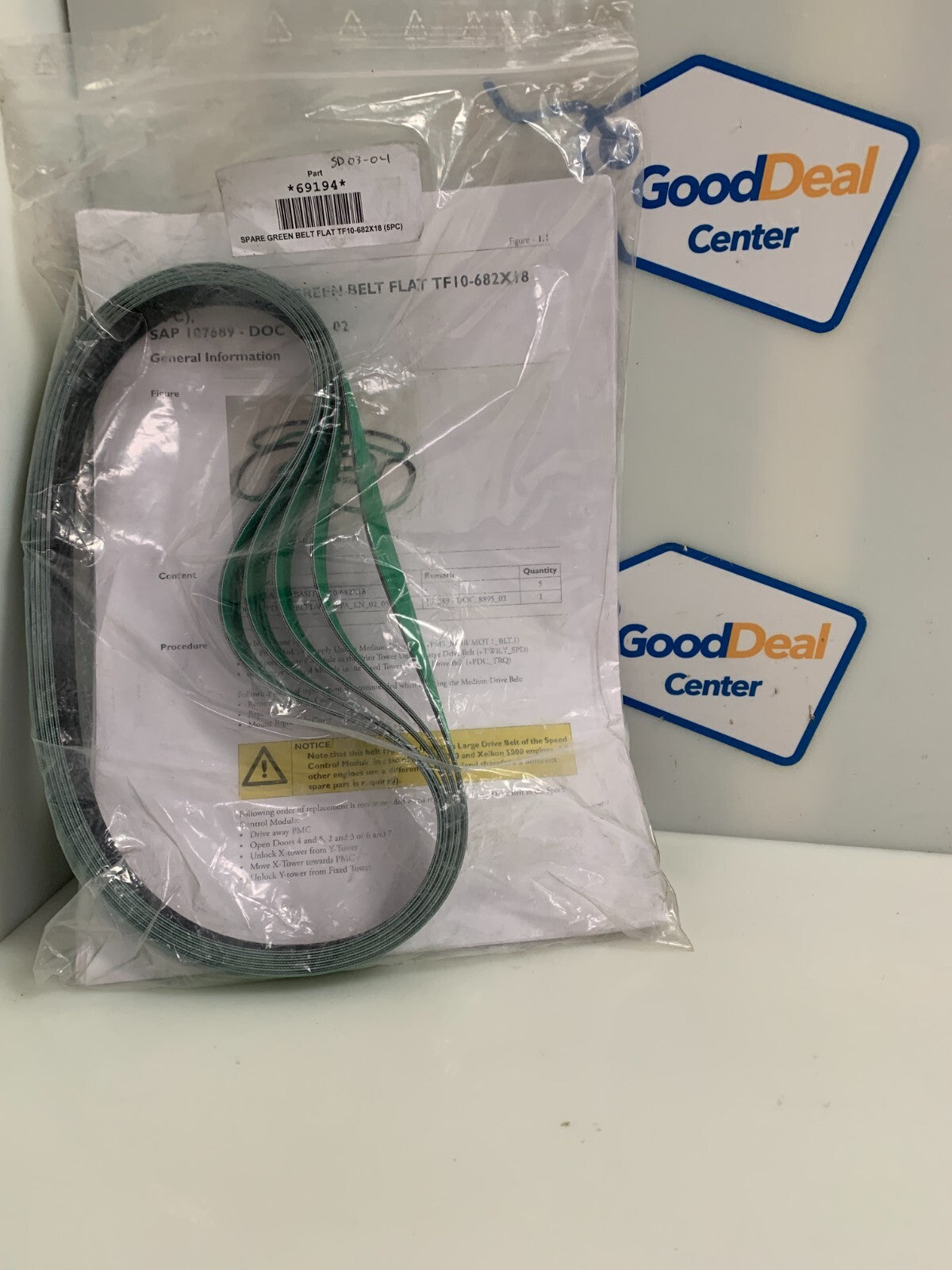 XEIKON TF10-662X18 GREEN FLAT BELT #69194 5 PER BAG