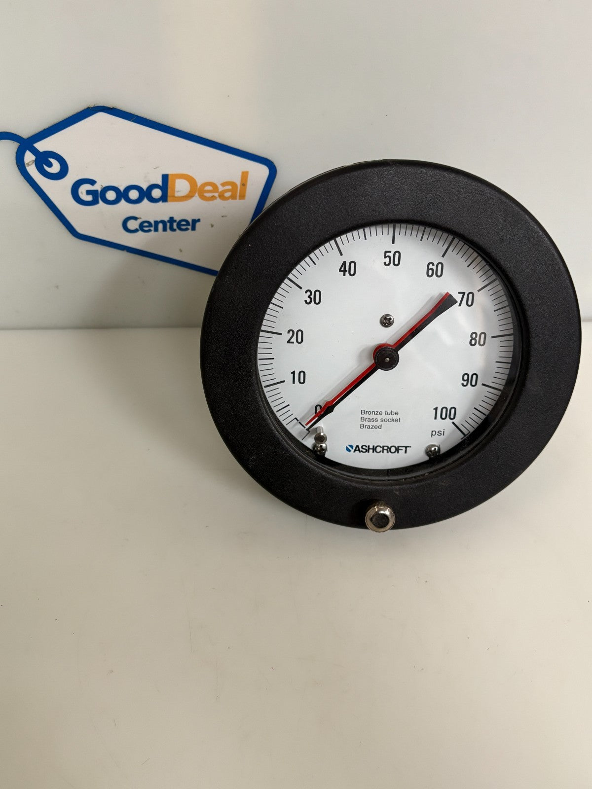 ASHCROFT 4 1/2 PRESSURE GAUGE 0-100 PSI #45-1339 A