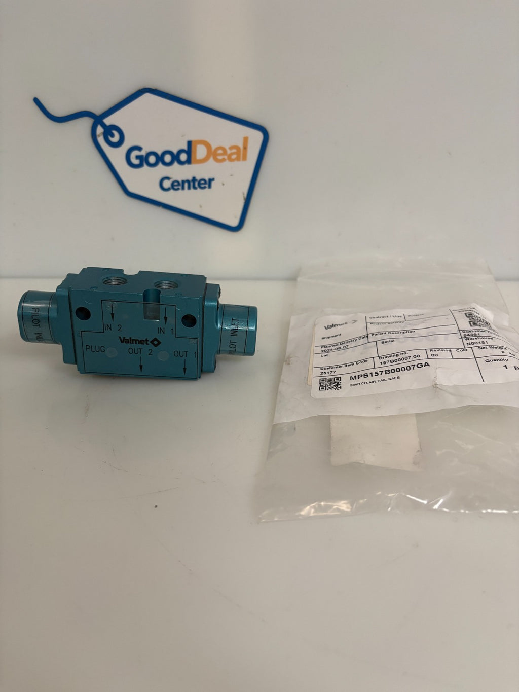 VALMET GL&V PILOT AIR VALVE SWITCH FOR FELT GUIDE 157B000007GA