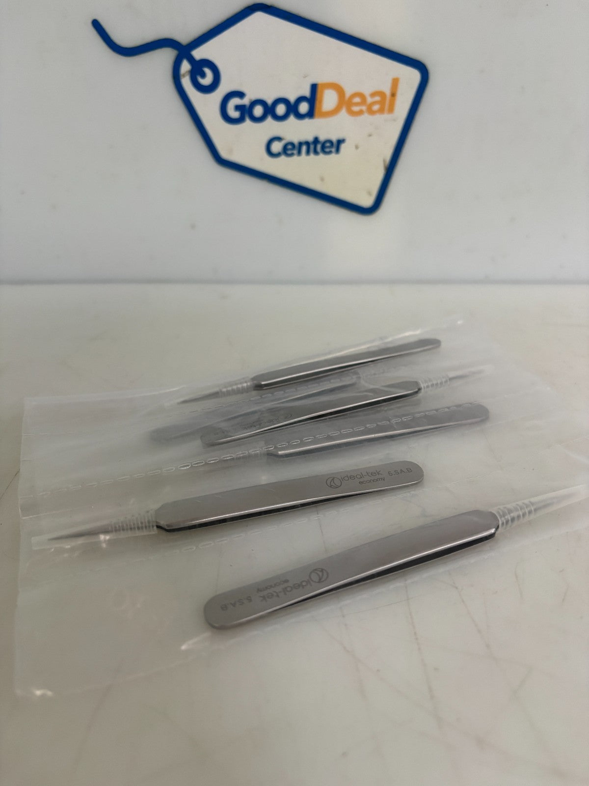LOT OF 6 IDEAL TEK ESP EPOXY COATED TWEEZERS 5. SA.B0
