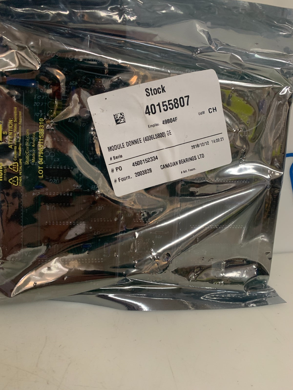GENERAL ELECTRIC CONTROL CARD PCB CIRCUIT BOARD 400GL58002