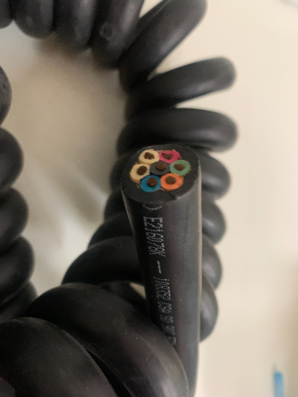 PENDANT CONTROL FLEXIBLE SPRING CABLE 25' 7C/12 7 COOPER WIRE