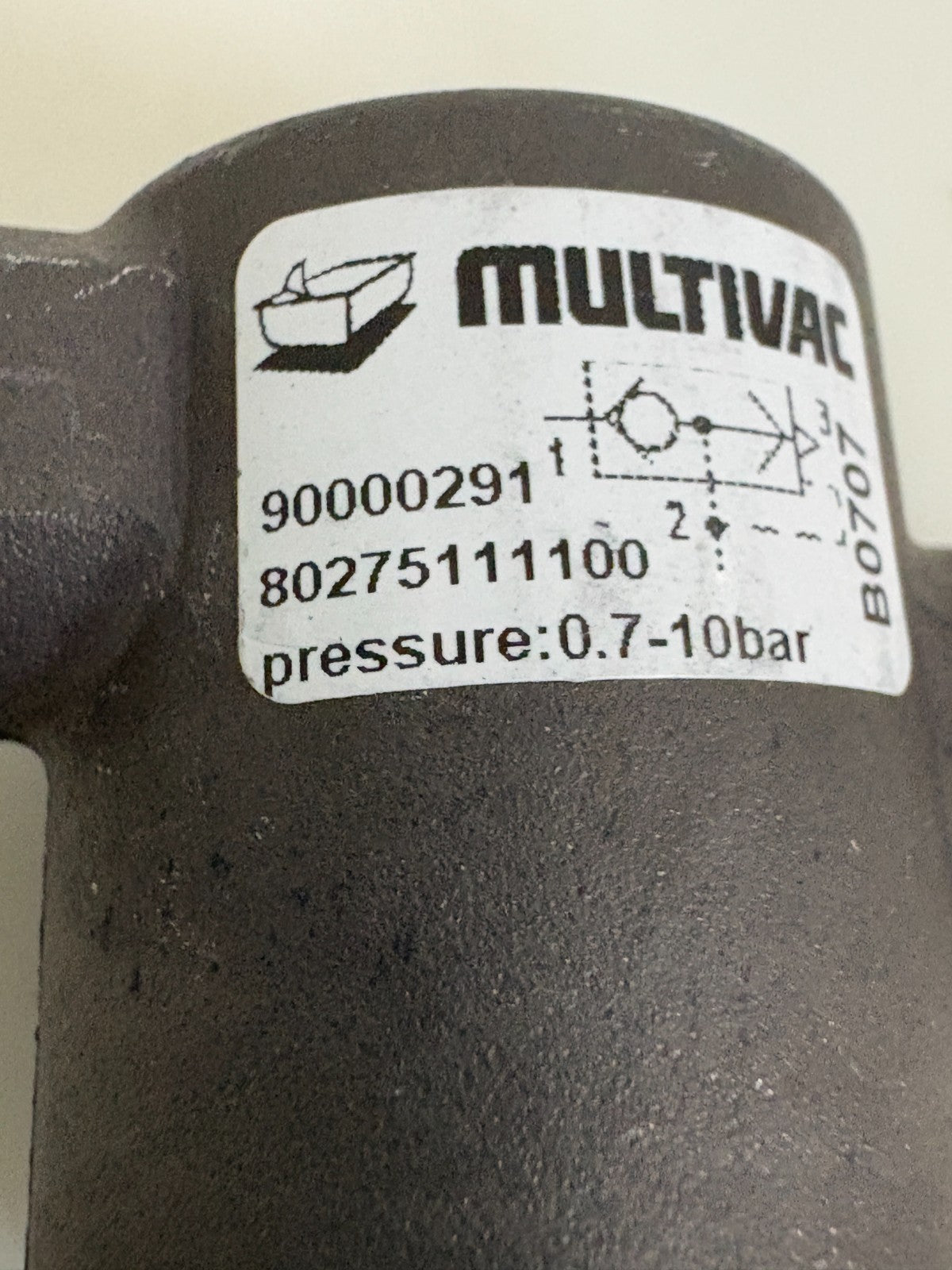 MULTIVAC QUICK EXHAUST VALVE 0,7 - 10 BAR 100846197