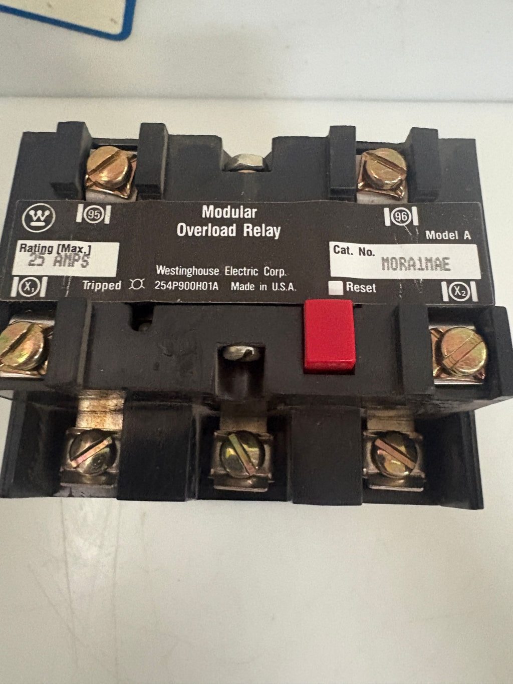 WESTINGHOUSE MODULAR OVERLOAD RELAY MODEL A MORA 1 MAE1