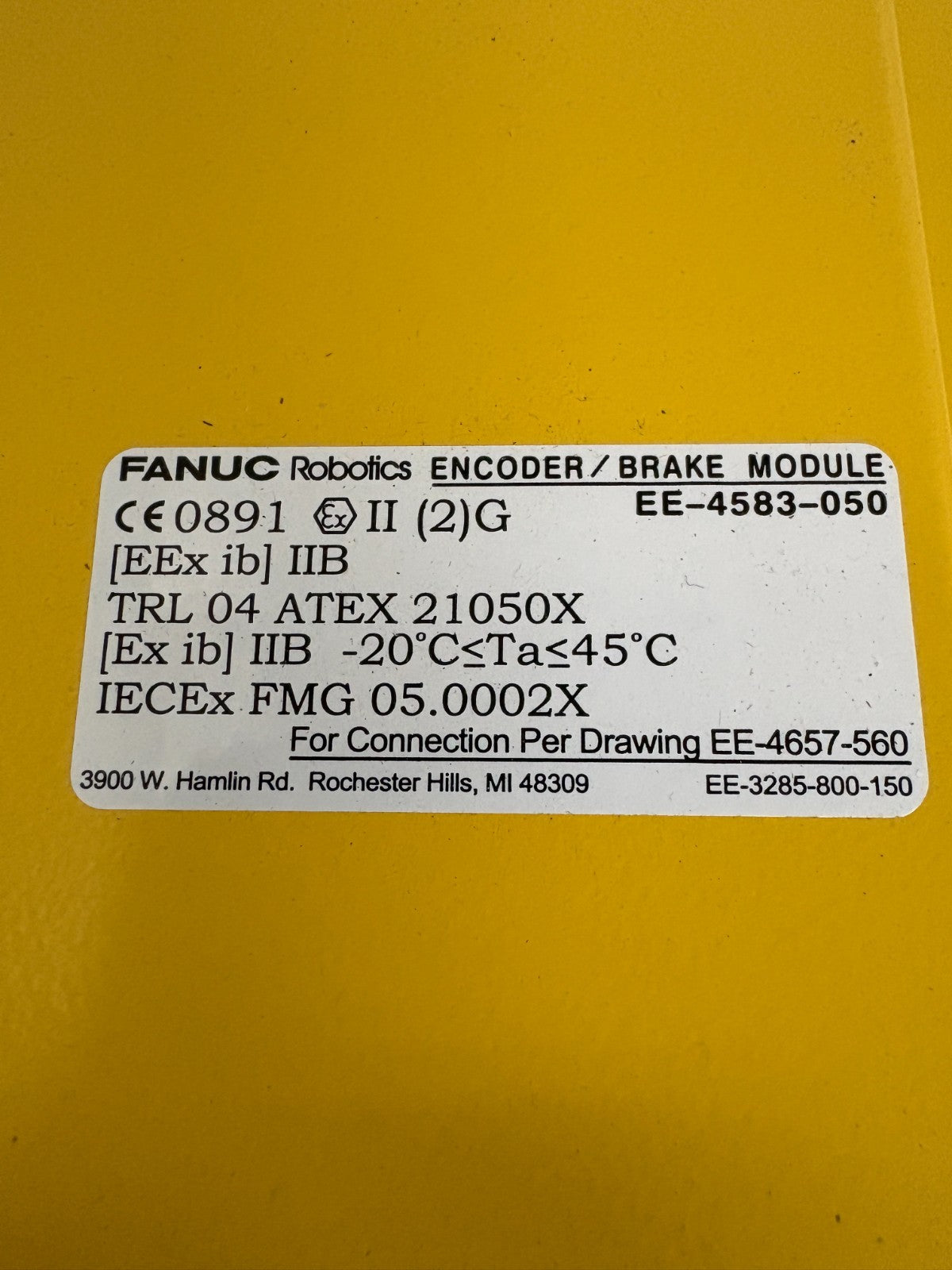 GE FANUC ROBOTICS ENCODER BRAKE MODULE EE-4583-050