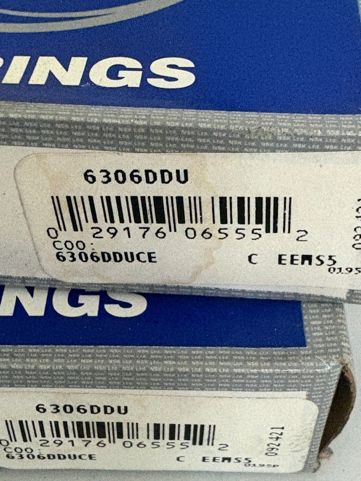 LOT OF 4 NSK SINGLE ROW BALL BEARING 6306DDU 2