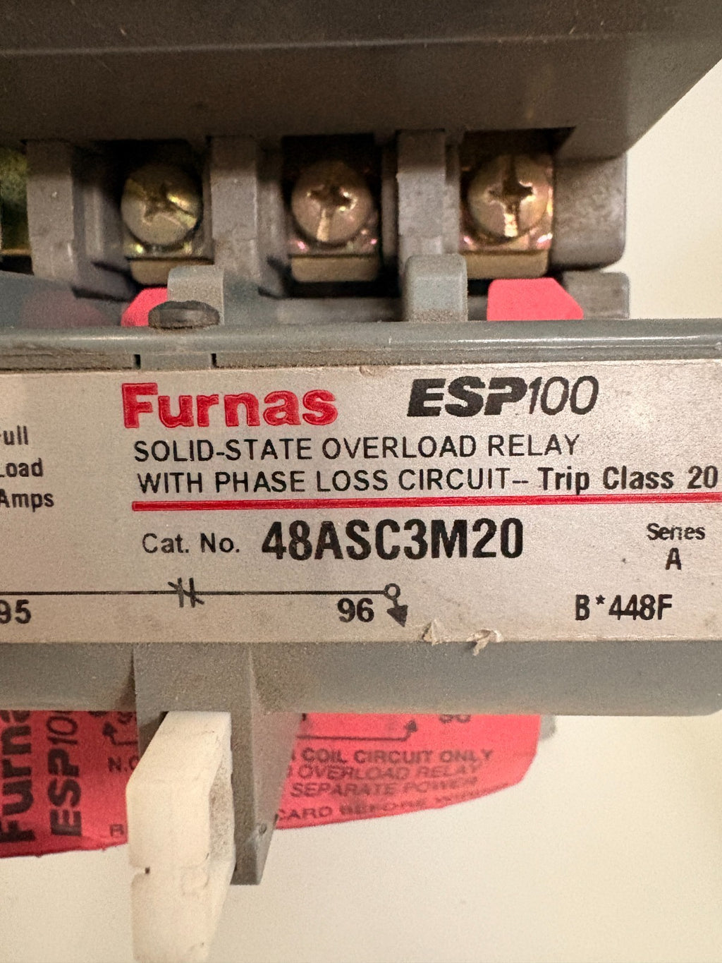 FURNAS ESP100 STARTER 14CS 32A W/SOLID STATE OVERLOAD RELAY 48ASC3M203