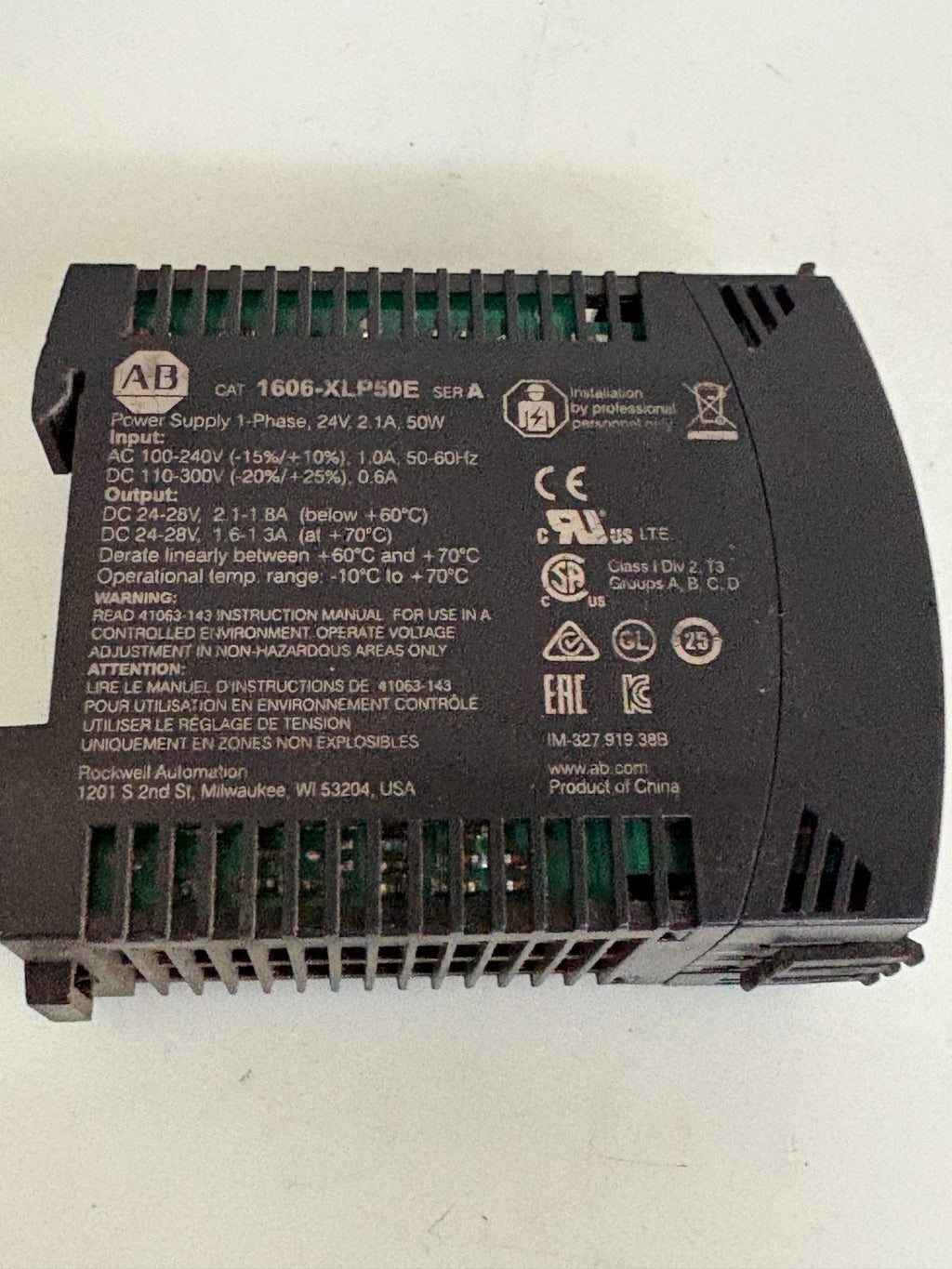 ALLEN BRADLEY POWER SUPPLY 1606-XLP 50 E