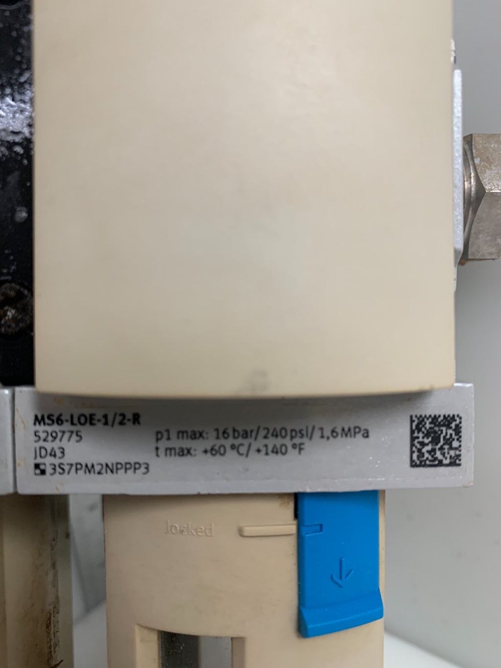 FESTO PNEUMATIC ASSY FILTER REGULATOR W/SHUT OFF VALVE 529188-5412683