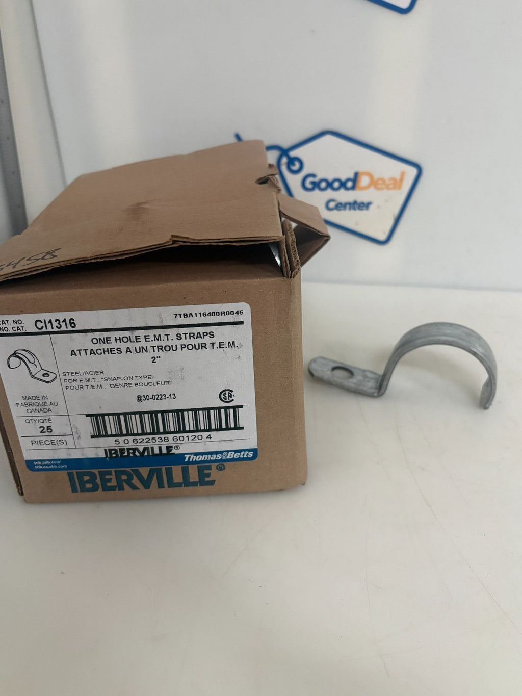 ABB THOMAS & BETTS 2" ONE HOLE E.M.T. STRAP CI1316  25 PER BOX0