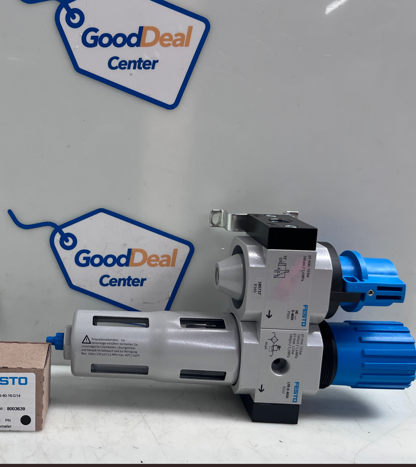 FESTO Pneumatic Air Maintenance Unit LFR-3/8-D-MIDI-KC w/PAGN-40-161