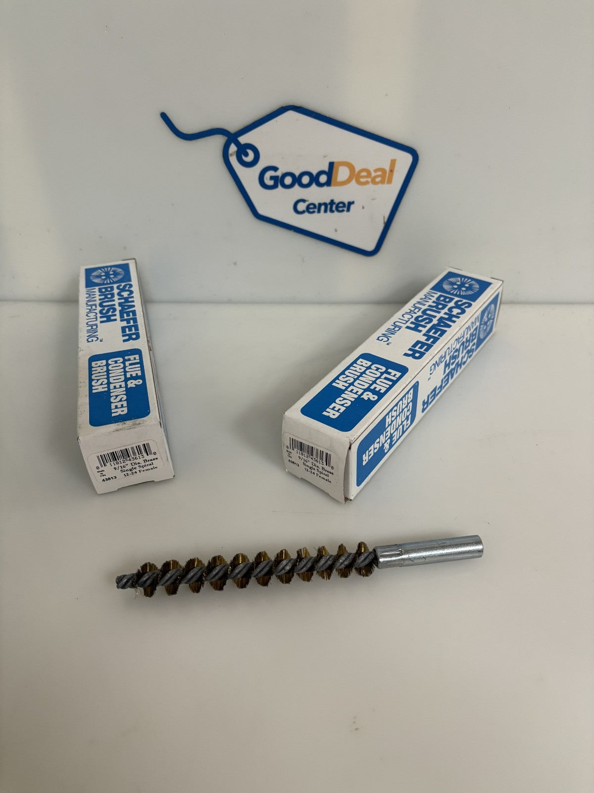 LOT OF 2 SCHAEFER BRUSH FLUE & CONDENSER 9/16" SINGLE SPIRAL