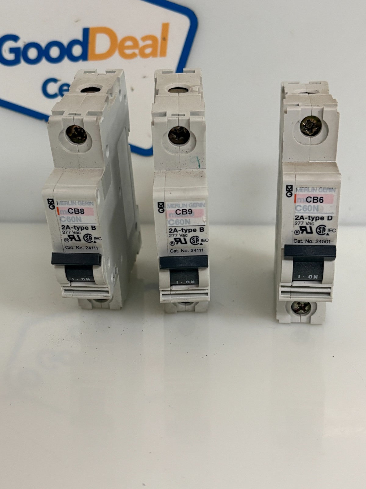 MERLIN GERIN CIRCUIT BREAKER MIX LOT 2X C60N 2A-TYPE B 1X C60N 2A-TYPE D