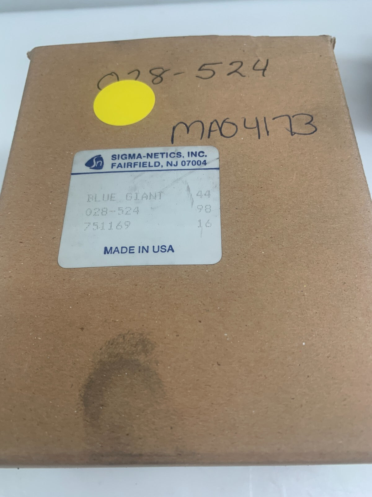 SIGMA-NETICS / Blue Giant   028-524   Contactor  751169