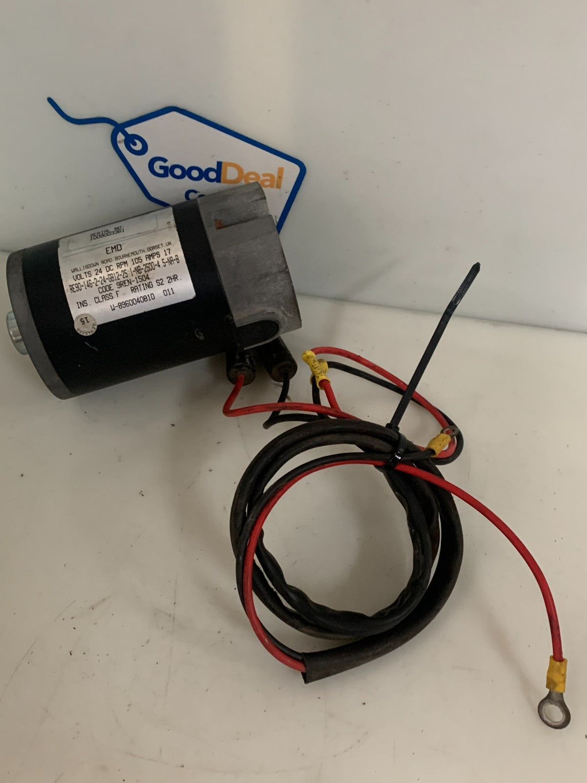 EMD 24 VDC MOTOR RPM 105 17 AMPS RE90-146-2-24-GB12-250