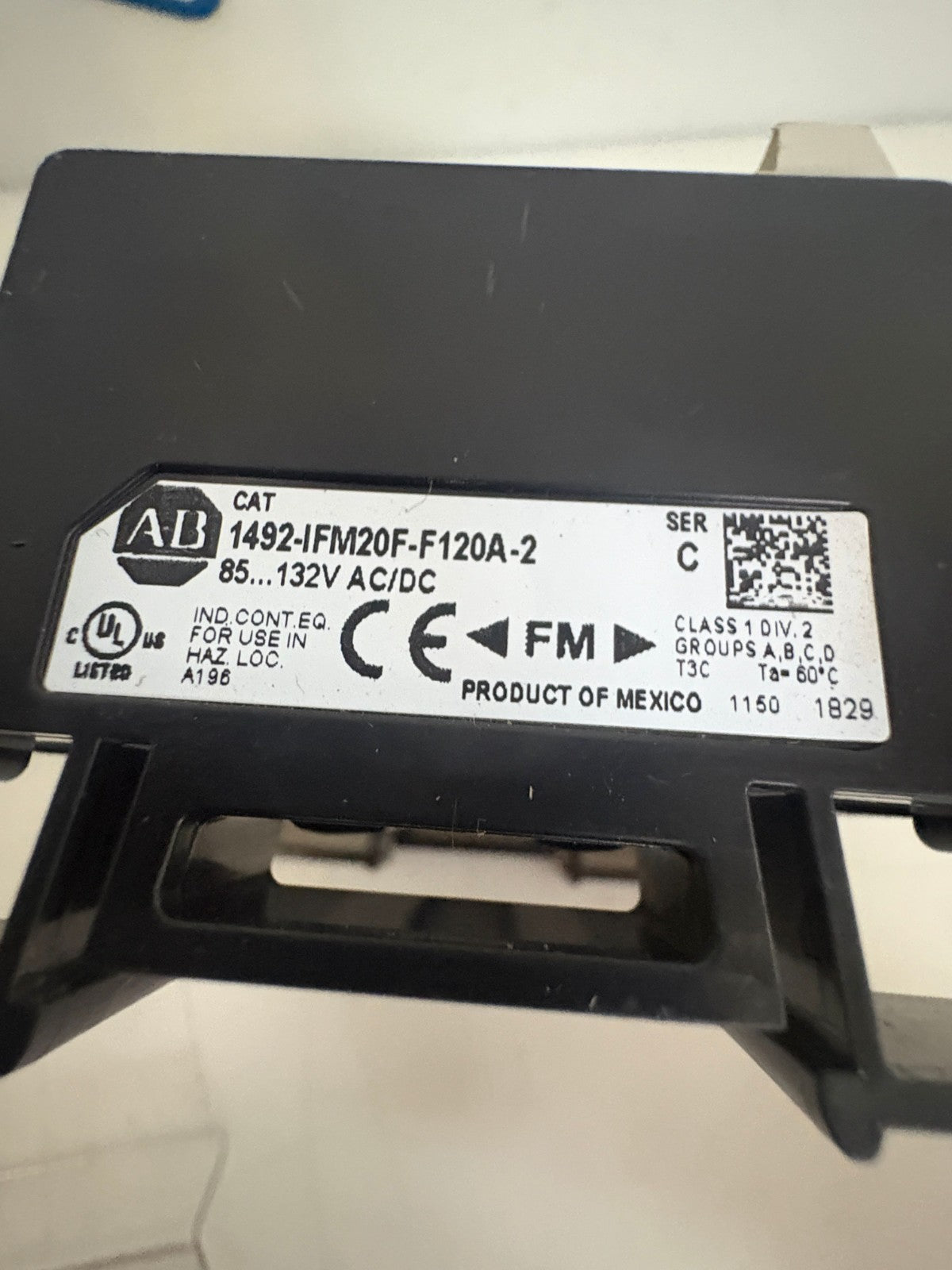 ALLEN BRADLEY FUSIBLE INTERFACE MODULE 1492-IFM20F-F120A-22
