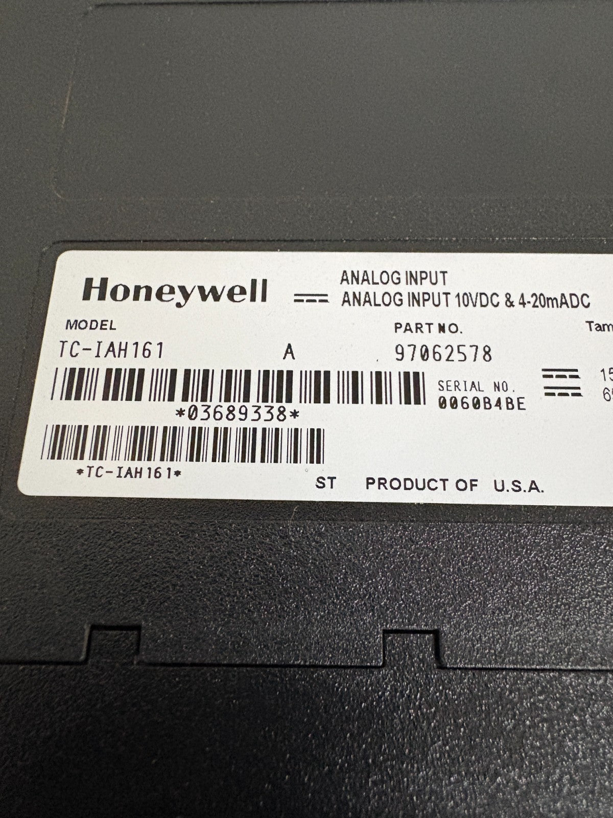 HONEYWELL ANALOG INPUT TC-IAH161 A 97062578